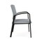 Lesro Newport Wide Guest Chair Metal Frame, Black, RS Fog Upholstery NP1201 - alternate 3